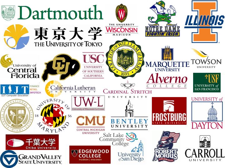 Colleges and Institutions Darin Eich has worked with.