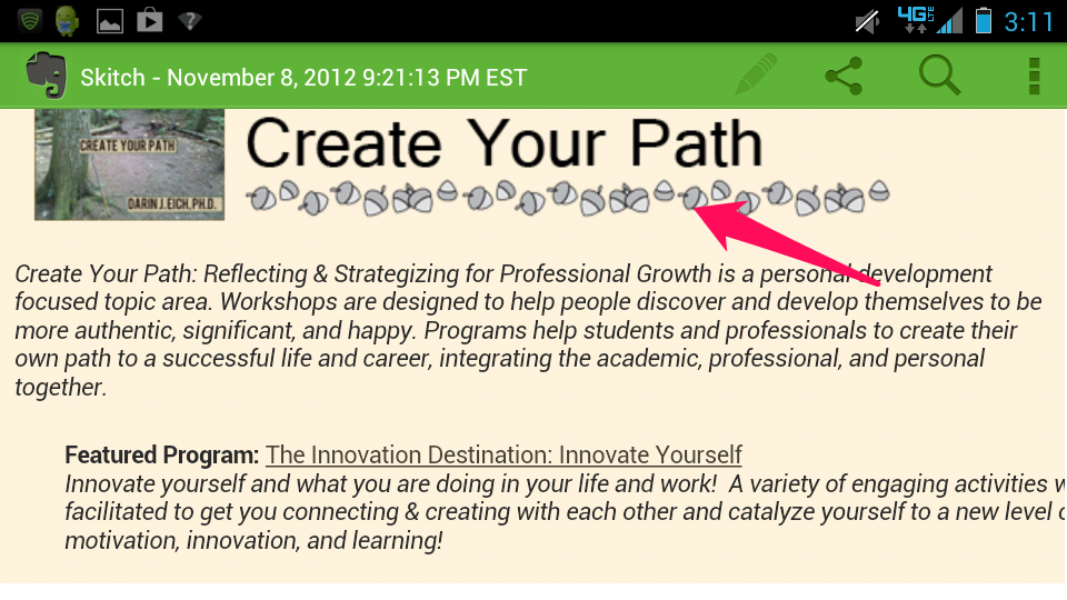 Skitch And Evernote Working Together to Create Artifacts for Create Your Path